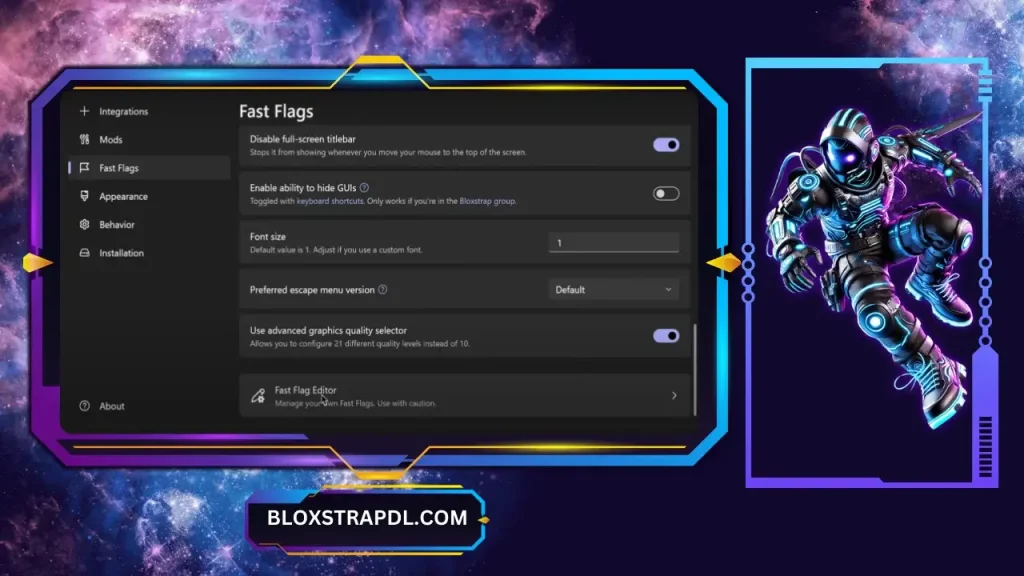 Bloxsrap FastFlag Settings